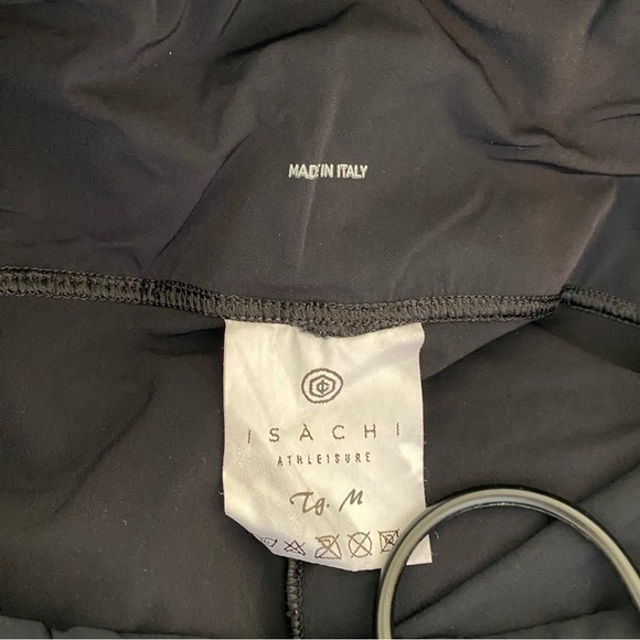 Isachi Athleisure Italy Capri Pants Black Womens Size Medium - Picture 8 of 9